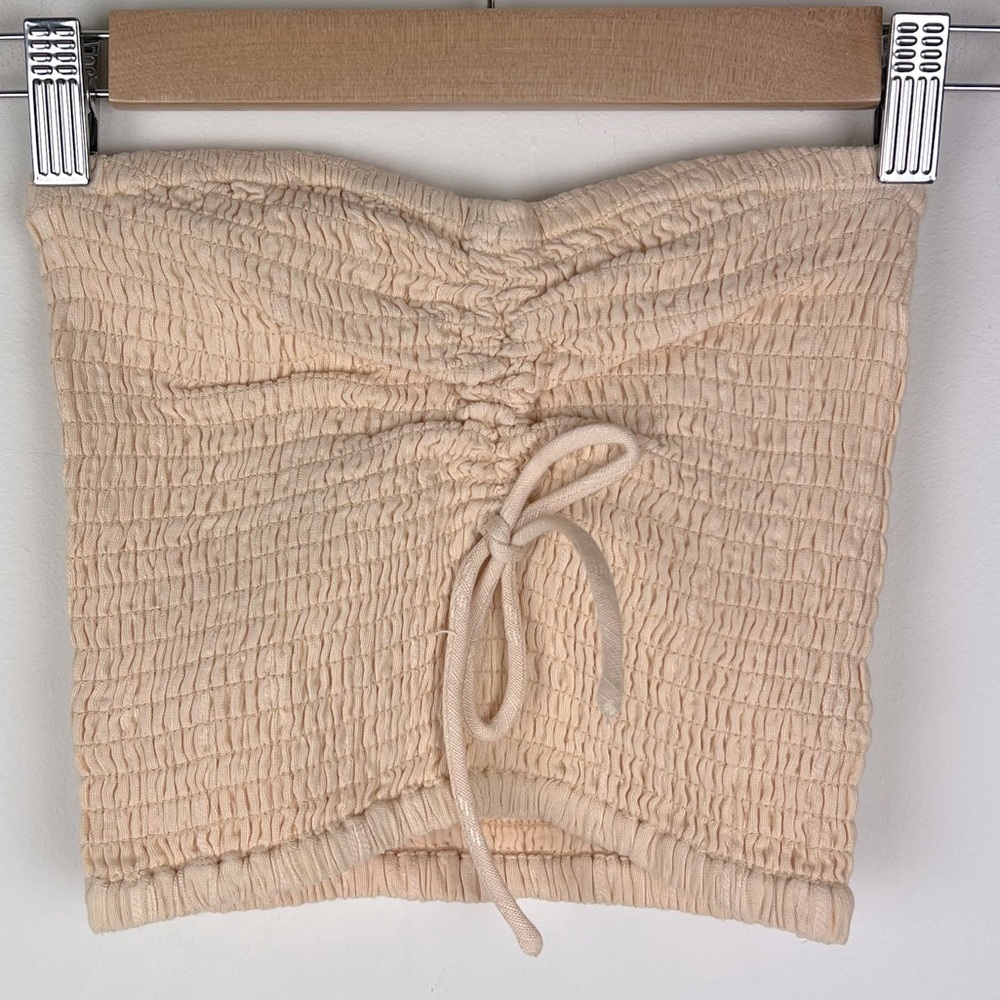 L*Space | Cottagecore Coastal Cowgirl Smocked Tahiti Tube Top In Melon | S - Picture 5 of 12